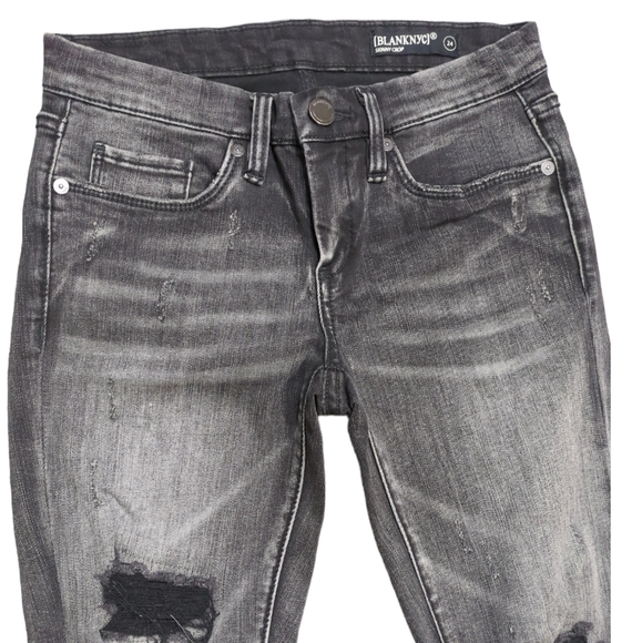 BlankNYC jeans size 24  Skinny Ankle Crop Jeans color black/ Gray - Picture 2 of 6
